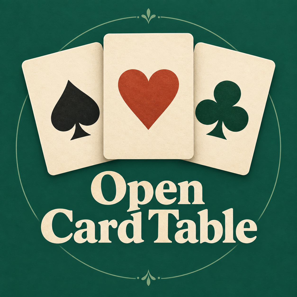 Open Card Table cover